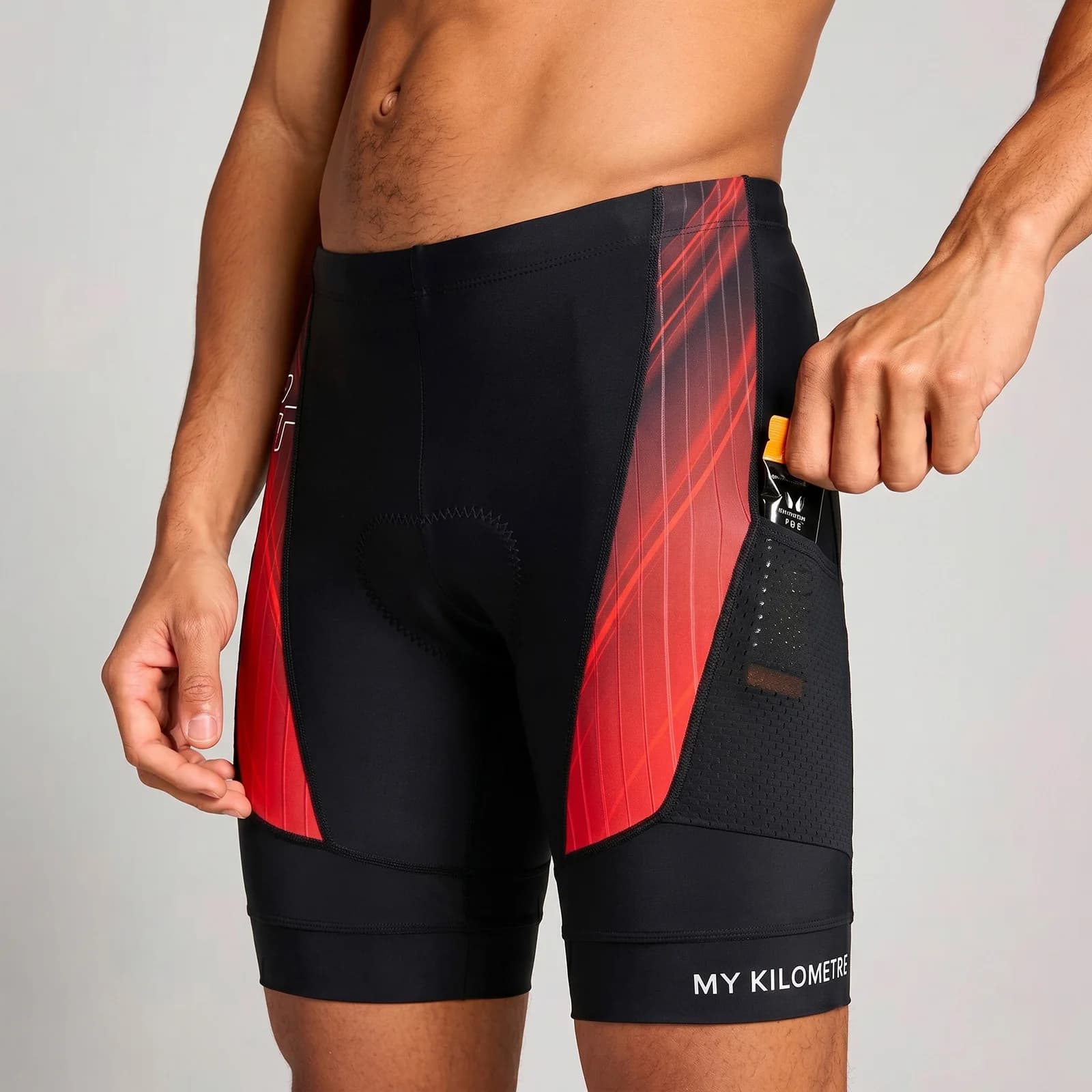 Men's Triathlon Shorts Quick Dry Gel Padded Cycling Shorts Breathable Tri Shorts for Swimming Cycling Running Outdoor Sportswear