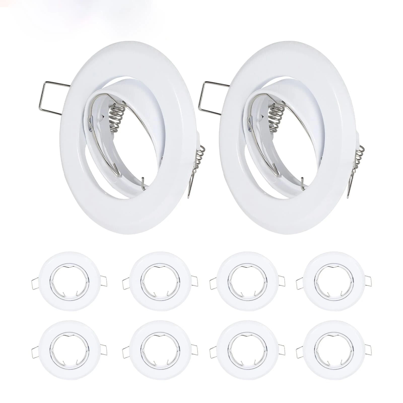 10 pezzi da incasso a soffitto a LED con anello singolo GU10/MR16 supporto per staffa da incasso apparecchi per faretti