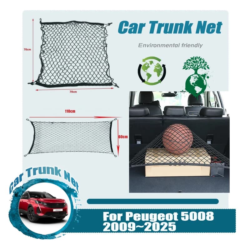 Rete del bagagliaio posteriore dell'auto per Zeekr X 2023 2024 2025 2026 organizzatore in rete di Nylon corde elastiche borsa per bagagli bagagliaio accessori Auto
