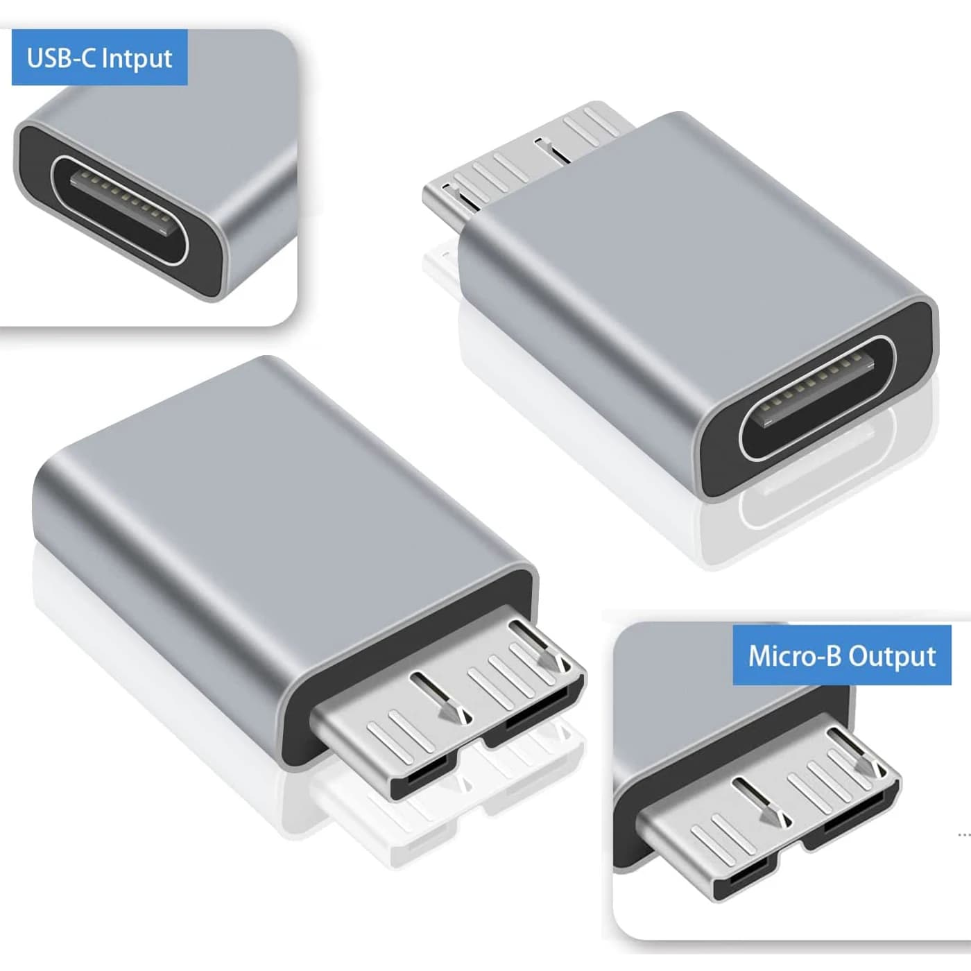 Maschio type-c USB C a femmina USB 3.0 Micro B adattatore connettore Micro B a USB C 3.1 adattatore per USB3.0 SSD portatile esterno HDD