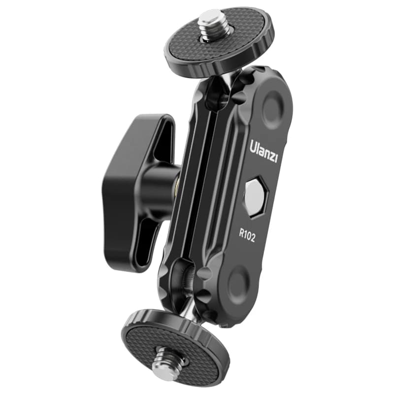 Ulanzi R102 Doppio 360 ° Supporto per braccio magico con teste a sfera con supporto a vite da 1/4'' per fotografia con monitor di luce video per fotocamera