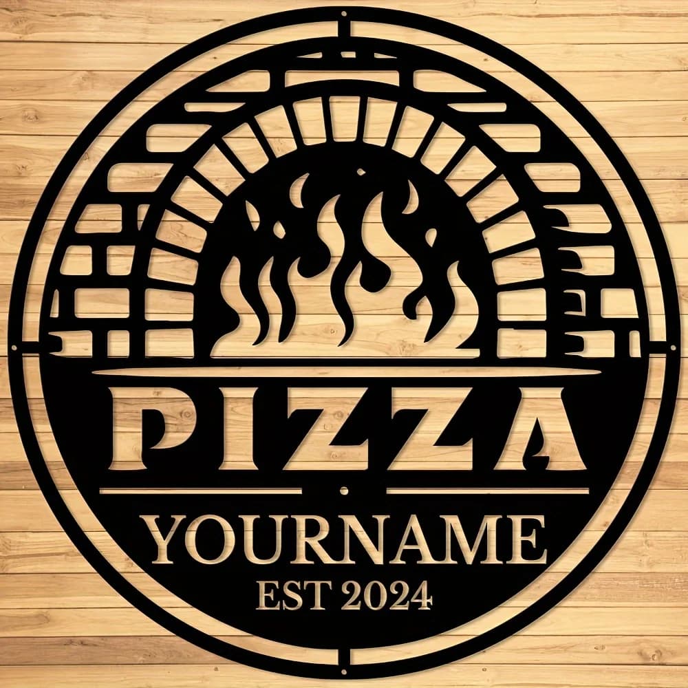Custom Metal Wall Decor with Flame Design, Kitchen/External Furniture, Single Gift for Home/Matrimony/Anniversary Opening