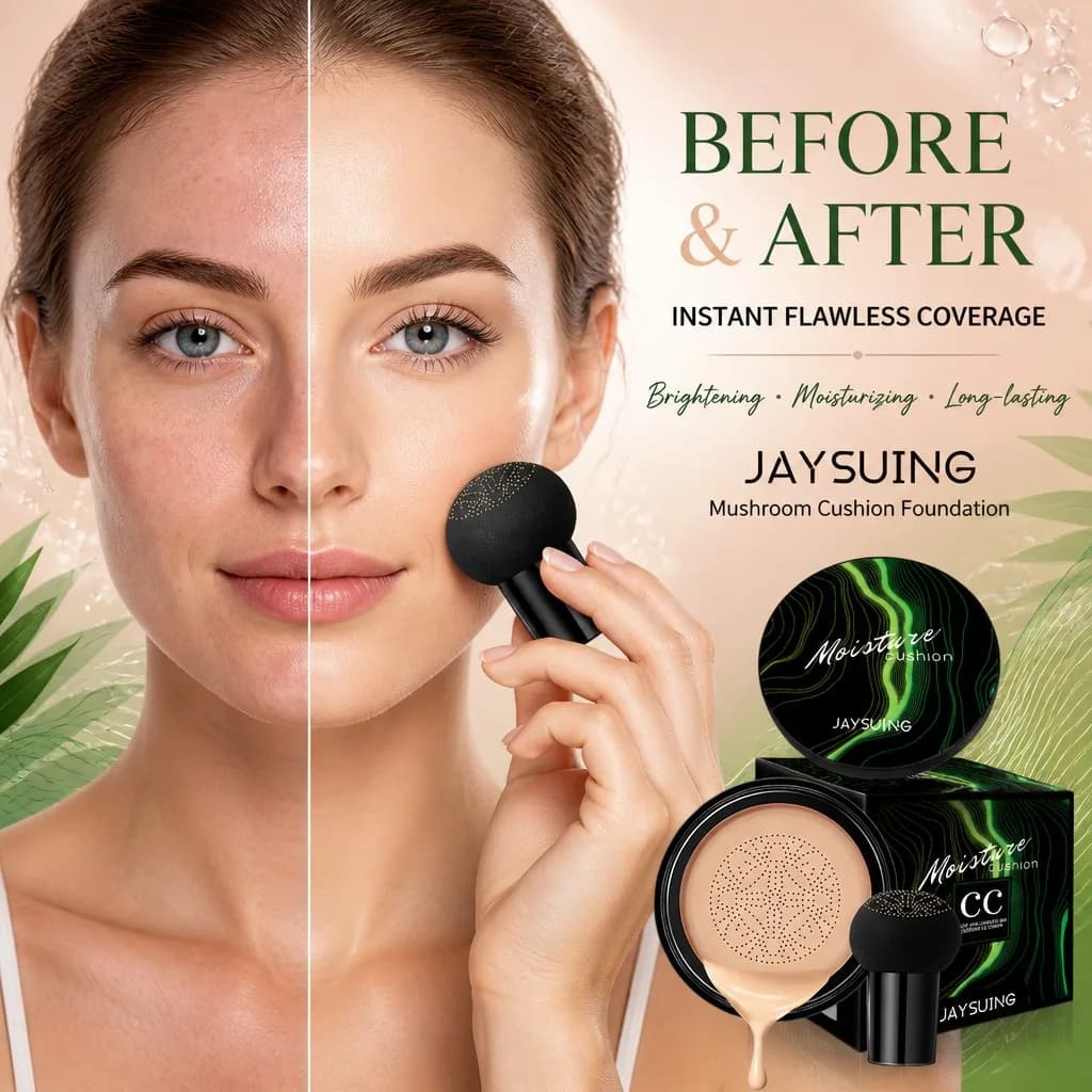 Mushroom Air Cushion Plant Nourishing Bb Cream Concealer Moisturizing&brightening Long Lasting Liquid Foundation Cc Cream