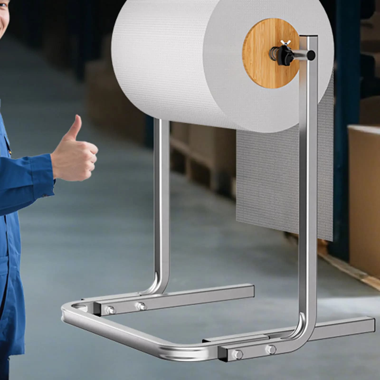 Large bubble wrapping roll dispenser, mobile bubble cushion, foam wrapping support, standing wrapping roll for shipping storage packing