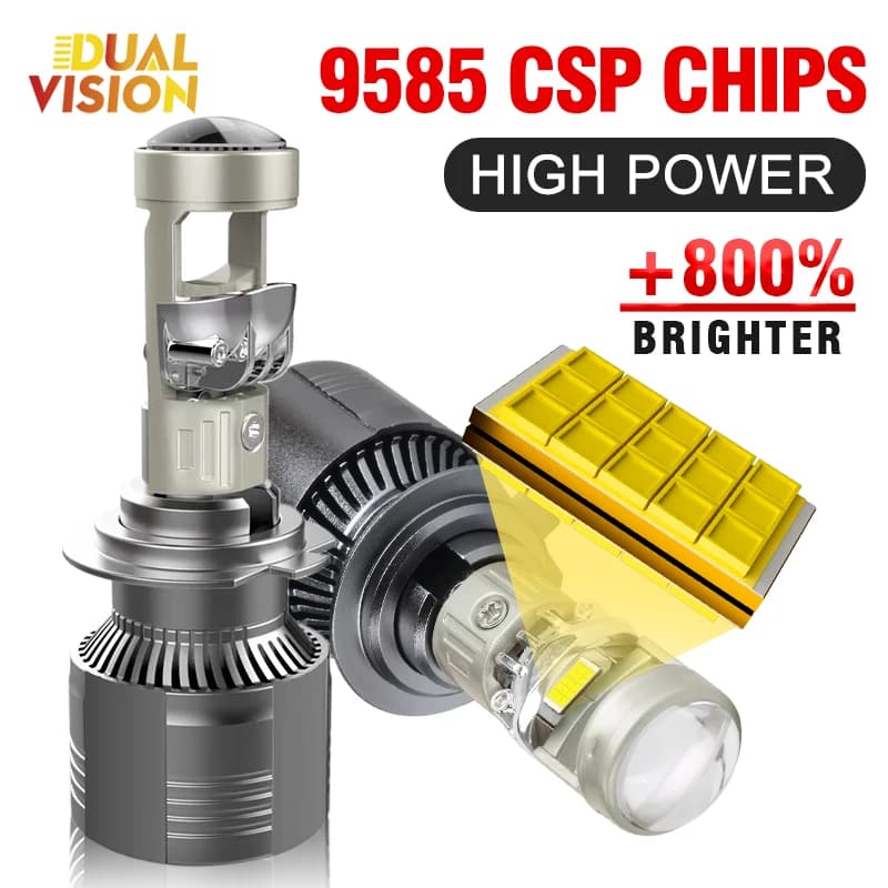 H7 H4 Bi Led Lente del proiettore Lampadine per fari Canbus H11 H8 H9 9005 HB3 9006 HB4 9585 CSP Canbus Potenti mini fari automatici
