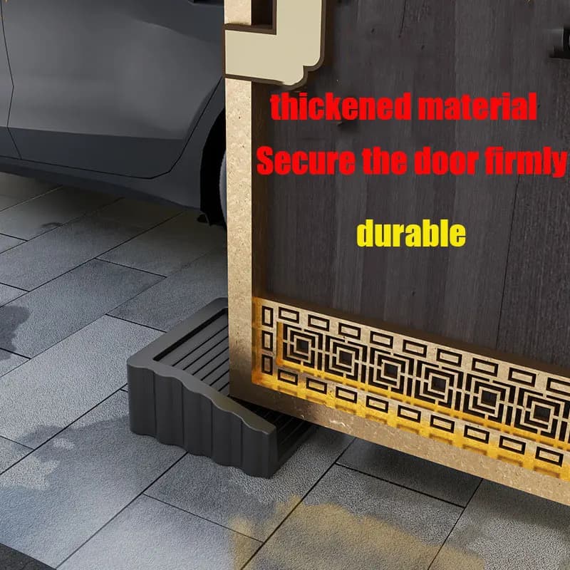 Fermaporta Creativo Antivento, Cuneo per Porta in Plastica con Finitura Opaca, Blocco di Sicurezza per la Parte Inferiore della Porta, Fermaporta Anti-Collisione
