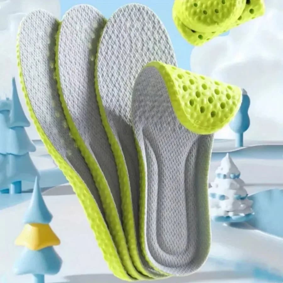 6 paia di solette sportive verdi, design comodo e imbottito, con supporto per l'arco plantare, adatte per l'uso quotidiano e l'uso