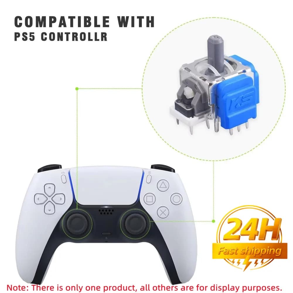 Joystick Elettromagnetico TMR per Controller PS5, Kit di Sostituzione Thumbstick Senza Deriva, Accessori per Gamepad con Sensore Analogico 3D