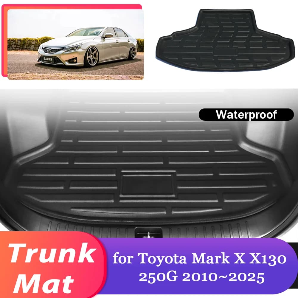 Tappetino per bagagliaio per auto per Toyota Mark X X130 250G 2010 ~ 2025 2011 Bagagli Cargo Pad Fodera per bagagliaio Parte di copertura Accessori per tappeti