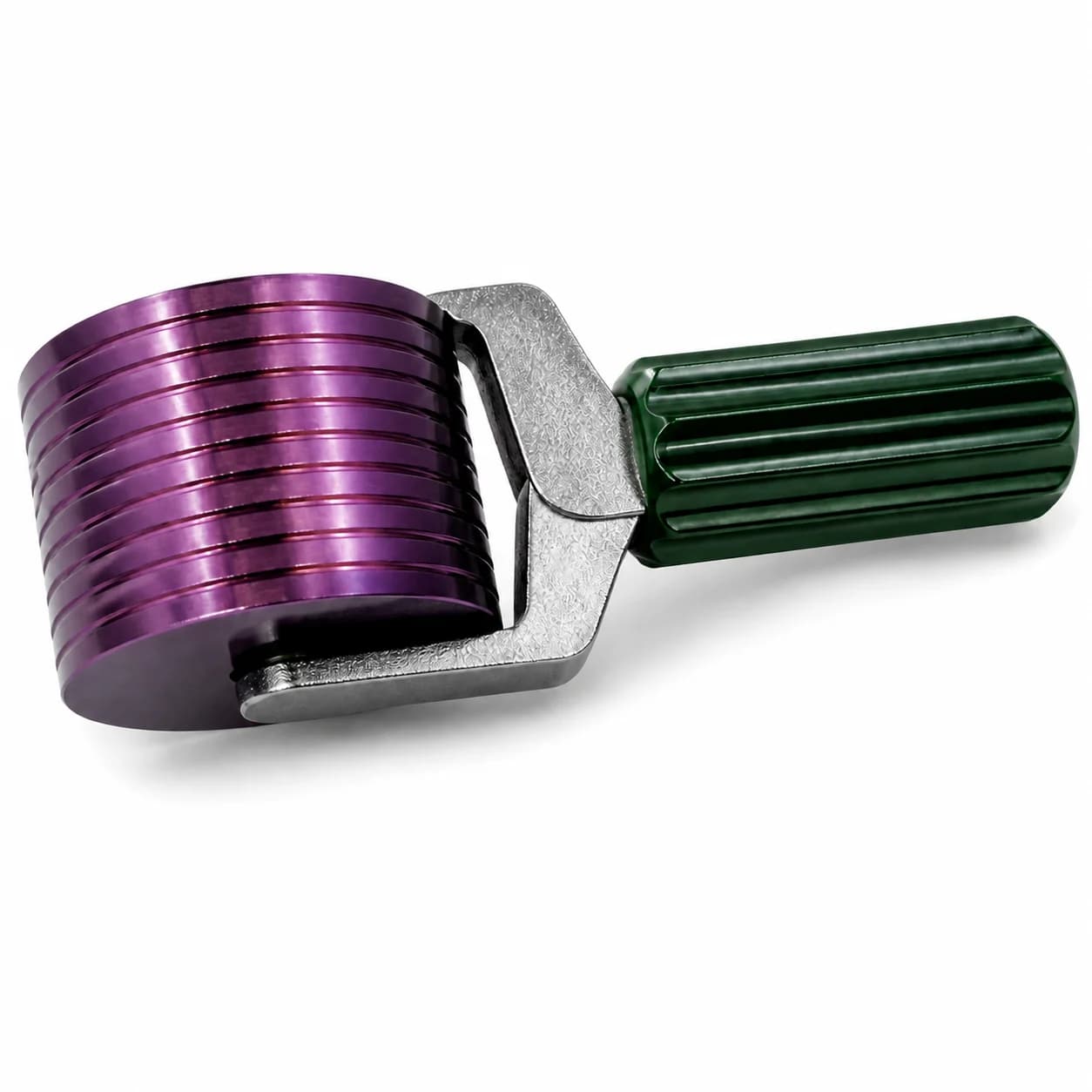 Wide Metal Drill Roller for 5D Diamond Painting – Purple Grooved Aluminum Alloy Roller with Anti-Slip Handle – Ensures Even Pressure & Flawless Finish for Diamond Art Tools