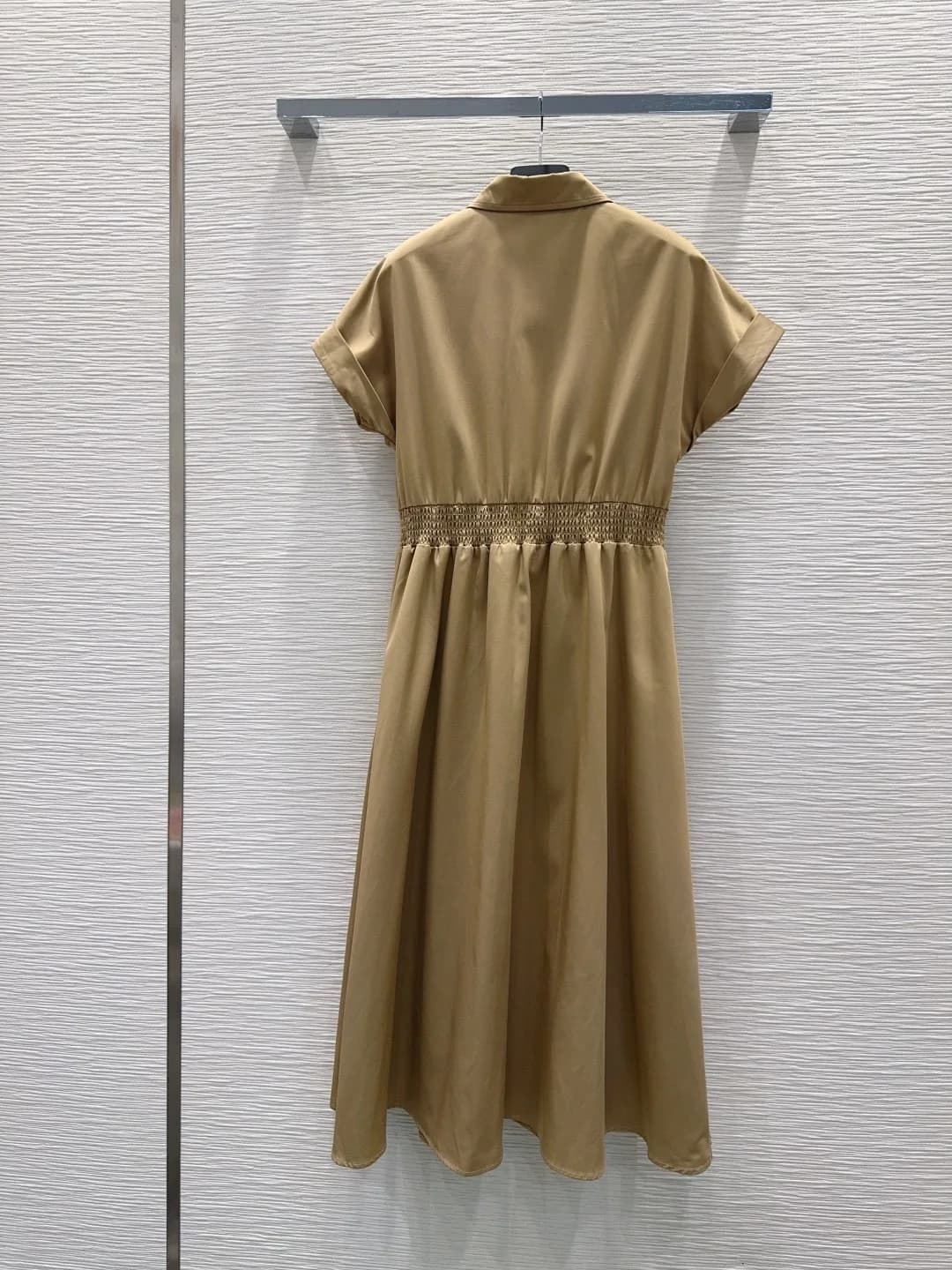 Abito Lungo Estivo da Donna 2026 Nuovo Stile alla Moda Semplice Monopetto a Maniche Corte con Corsetto