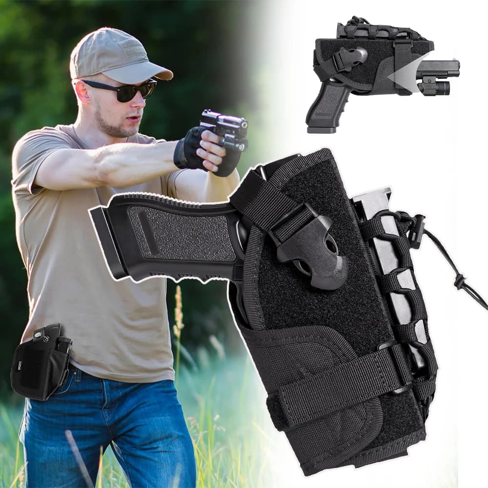 Confezione di coperture per fondina per pistola tattica Molle Fondina per pistola universale nascosta con custodia magnetica per uomo donna Tiro all'aperto