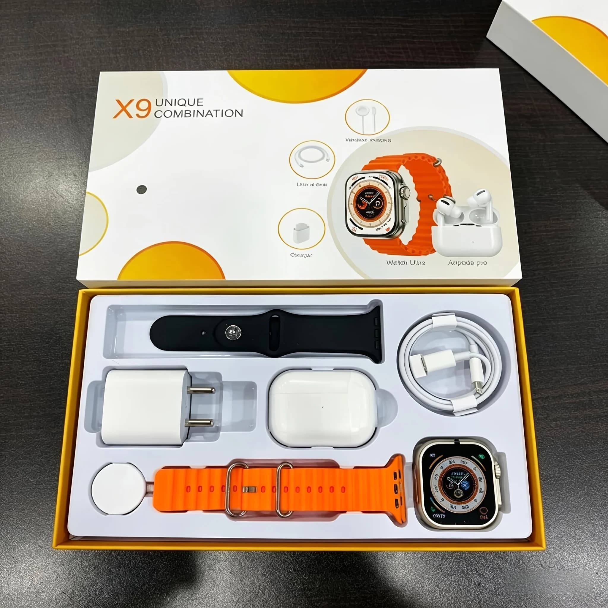 Set Smartwatch e Auricolari 2 in 1, Bundle Smartwatch All-in-One con Auricolari Wireless, Cavo di Ricarica, Adattatore e Cinturino Extra, Smartwatch Fitness Tracker con Chiamate Bluetooth Compatibile con iOS Android, Set Regalo Tecnologico Indossabile per il Monitoraggio della Salute