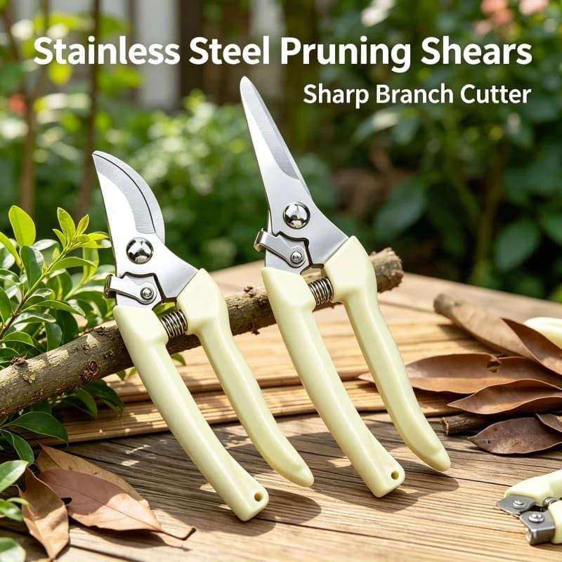 Pruning Shears Stainless Steel Garden Multifunctional Branch Cutter Hand Pruner for Plant Flower Tree Trimming Garden Tool