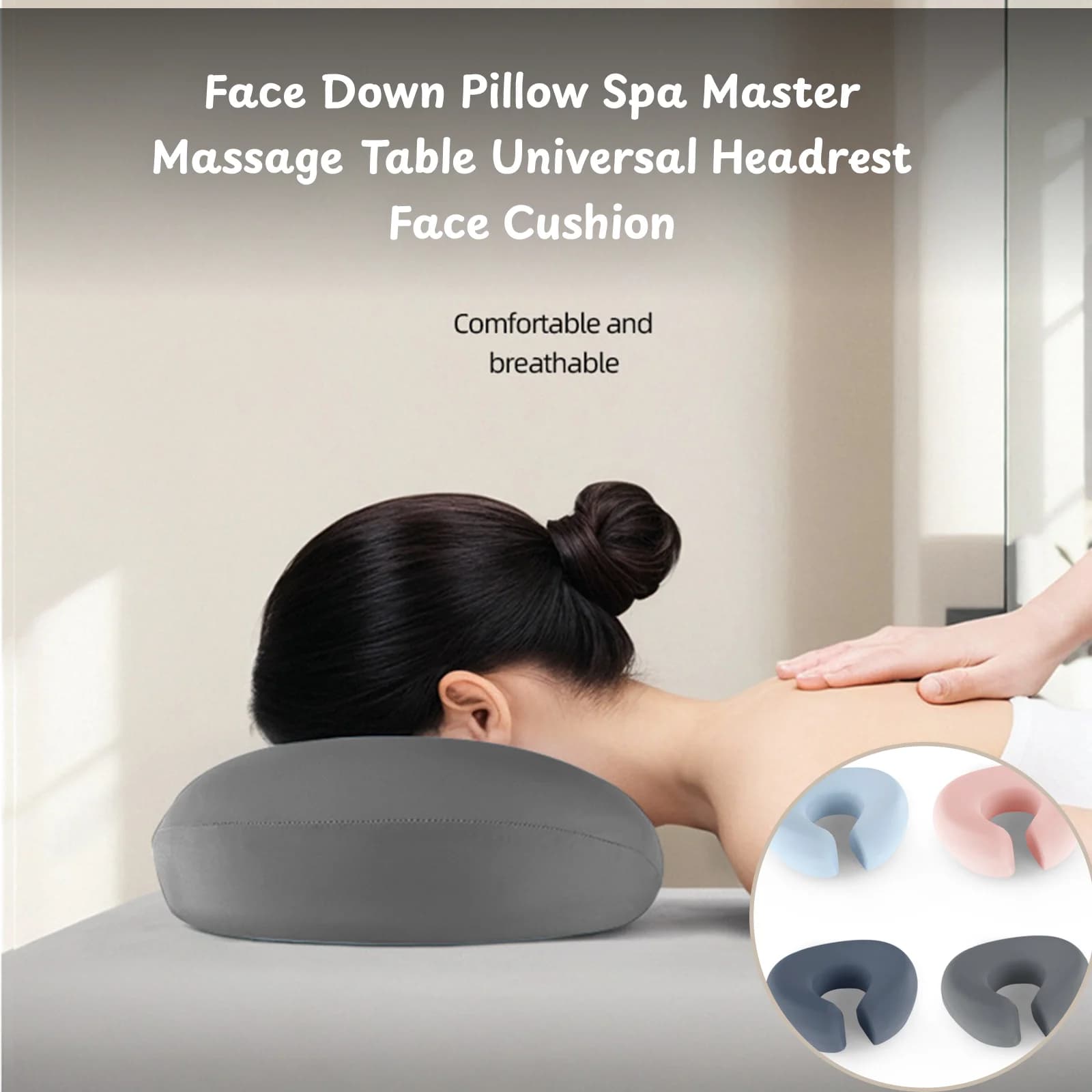Cuscino per il viso con memory foam Spa Master Tavolo da massaggio Poggiatesta universale Cuscino per il viso per saloni di viaggio a casa Voli leggeri