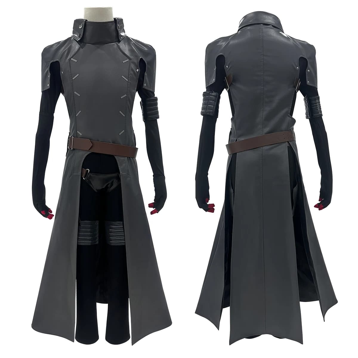 HOLOUN P5X gioco Wonder Cosplay Costume parrucca cappotto in ecopelle pantaloni cintura grigio colore nero Cos Halloween regalo di natale