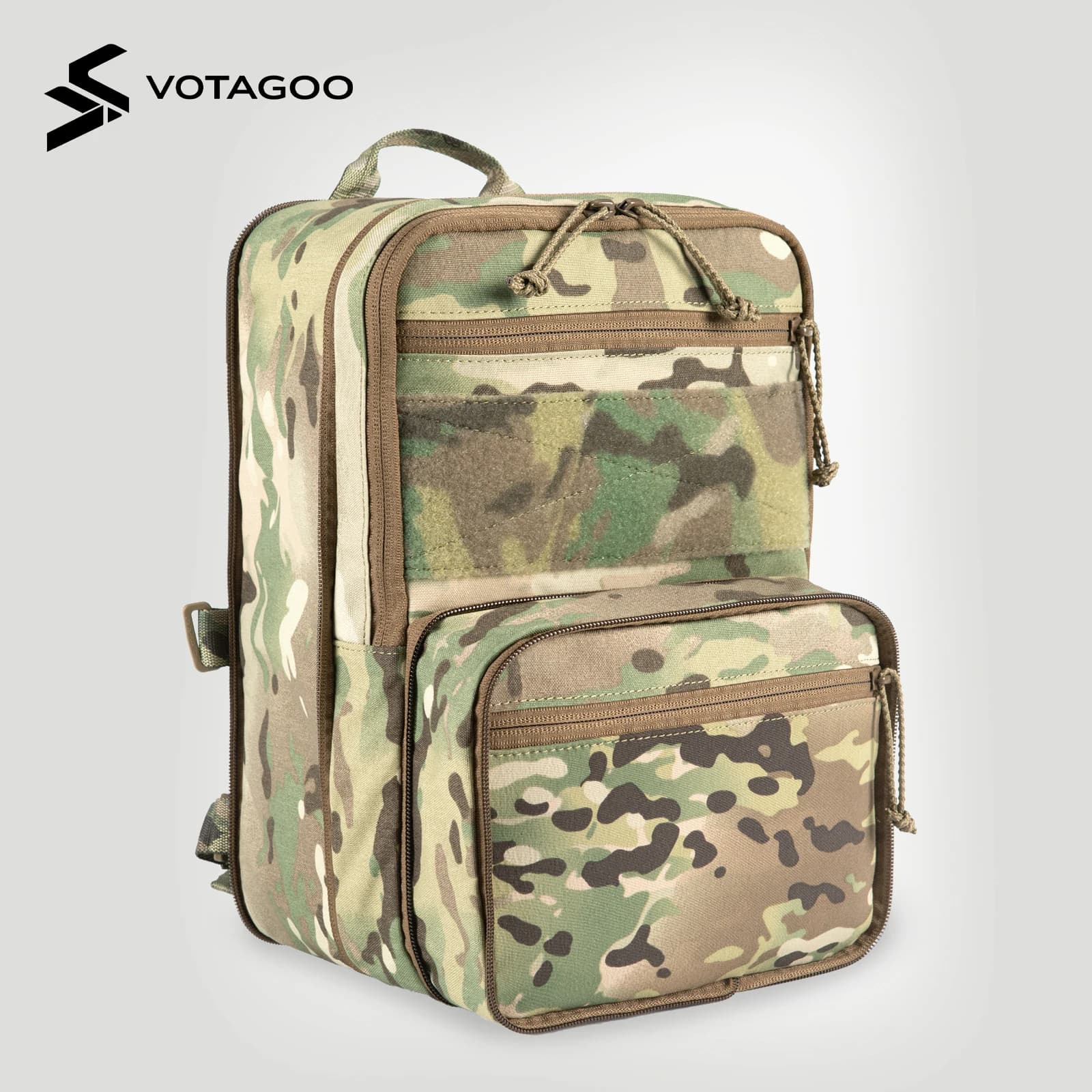 VOTAGOO Tactical hydration backpack for 2 liters water bladder, expandable backpack for breast and tactical vest