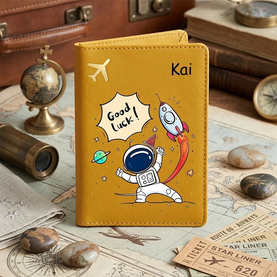 Customizable Passport Holder And Document Organizer, Made of Synthetic Faux Leather, Multi-Color Options Available