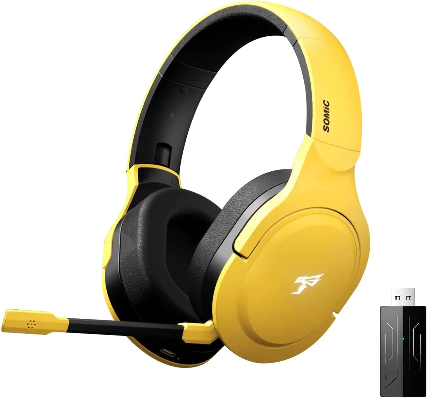 Somic G710 Wireless Gaming Headphones, 2.4 Ghz Gaming Headphones with Detachable Microphone Bluetooth Headphones
