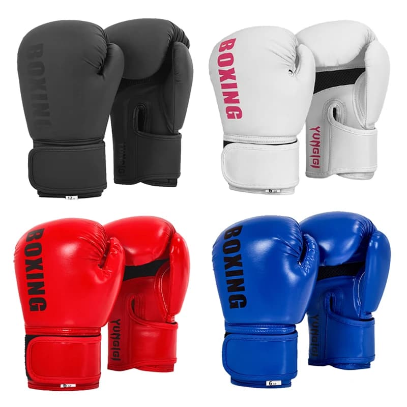 6/8/10/12oz Boxing Gloves PU Leather Boxing Gloves for Training Sparring Kickboxing Fighting Sports Heavy Bag Workouts