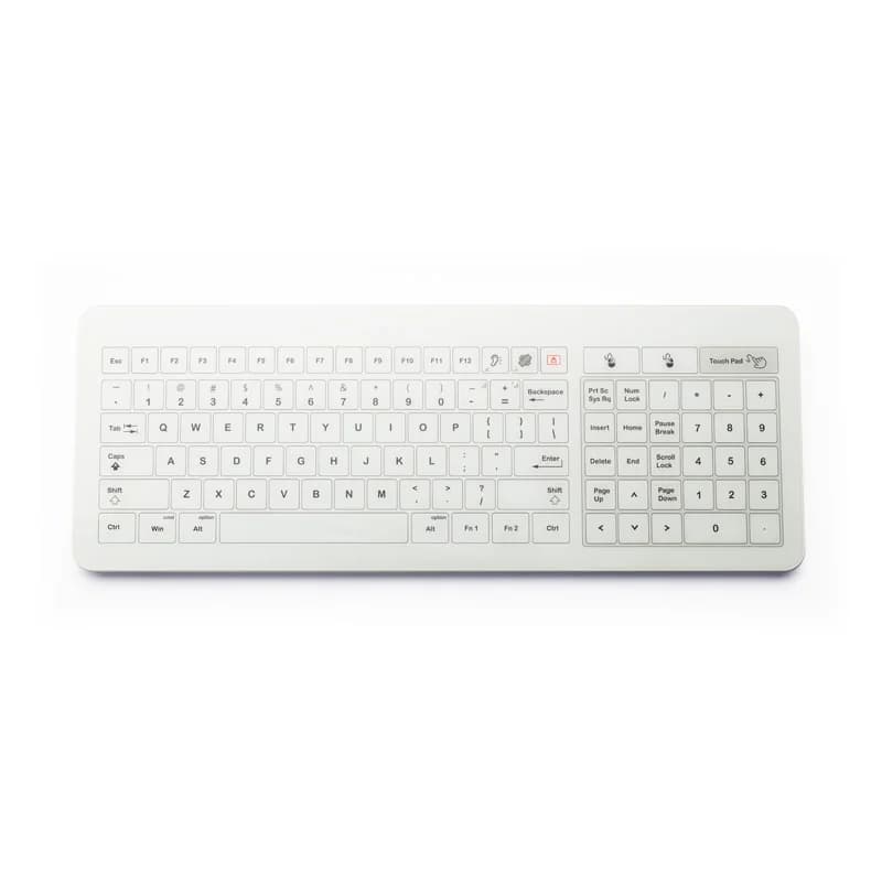 Tastiera in vetro medico cablata impermeabile IP67 con Touch Pad per clinica odontoiatrica falce