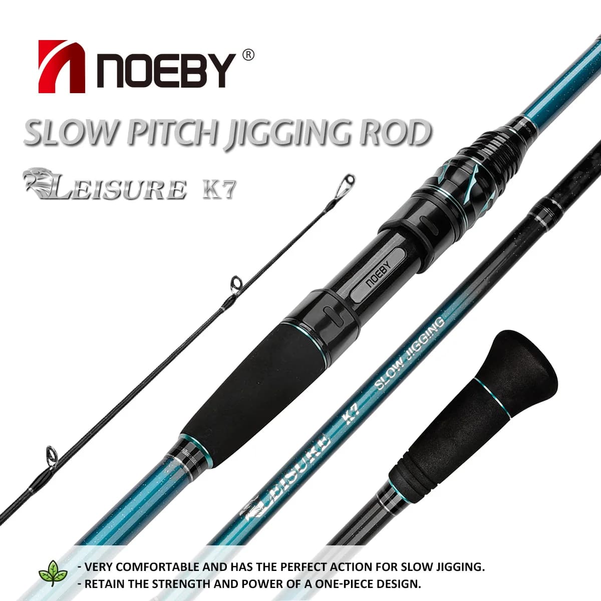 NOEBY K7 Slow Pitch Jigging Rod 1.83-1.96m 30-350g Saltwater Spinning & Casting Boat Rod Vertical Jigging Rod