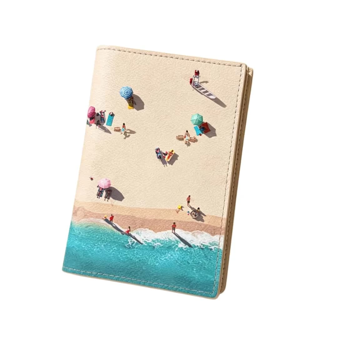 76-2026 New Top-Tier Passport Holder – Stylish, luxurious feel with calfskin lining. Dimensions: 10 x 14 x 2.5 cm.