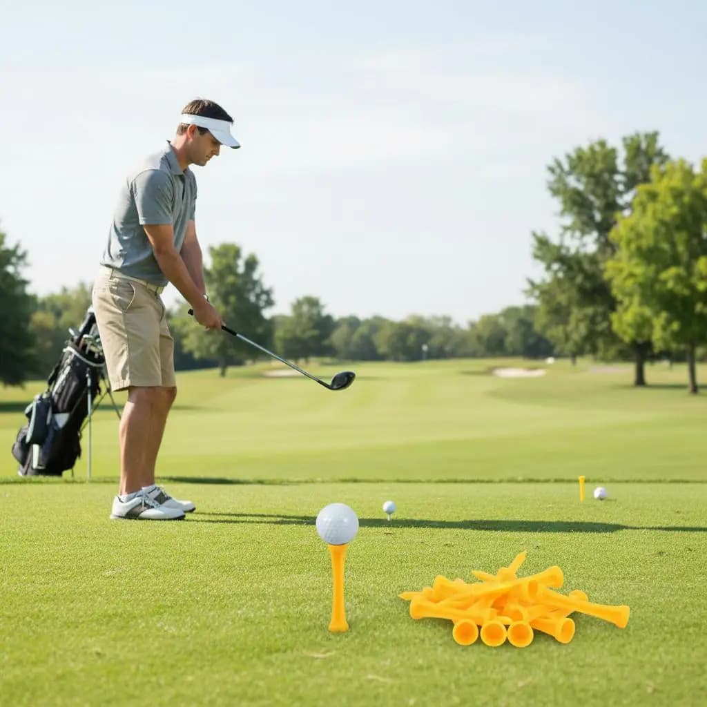100 Pezzi Tee da Golf in Plastica Durevole, Accessori per Allenamento e Pratica Sportiva, Supporto per Tee da Golf per Campo Pratica all'Aperto