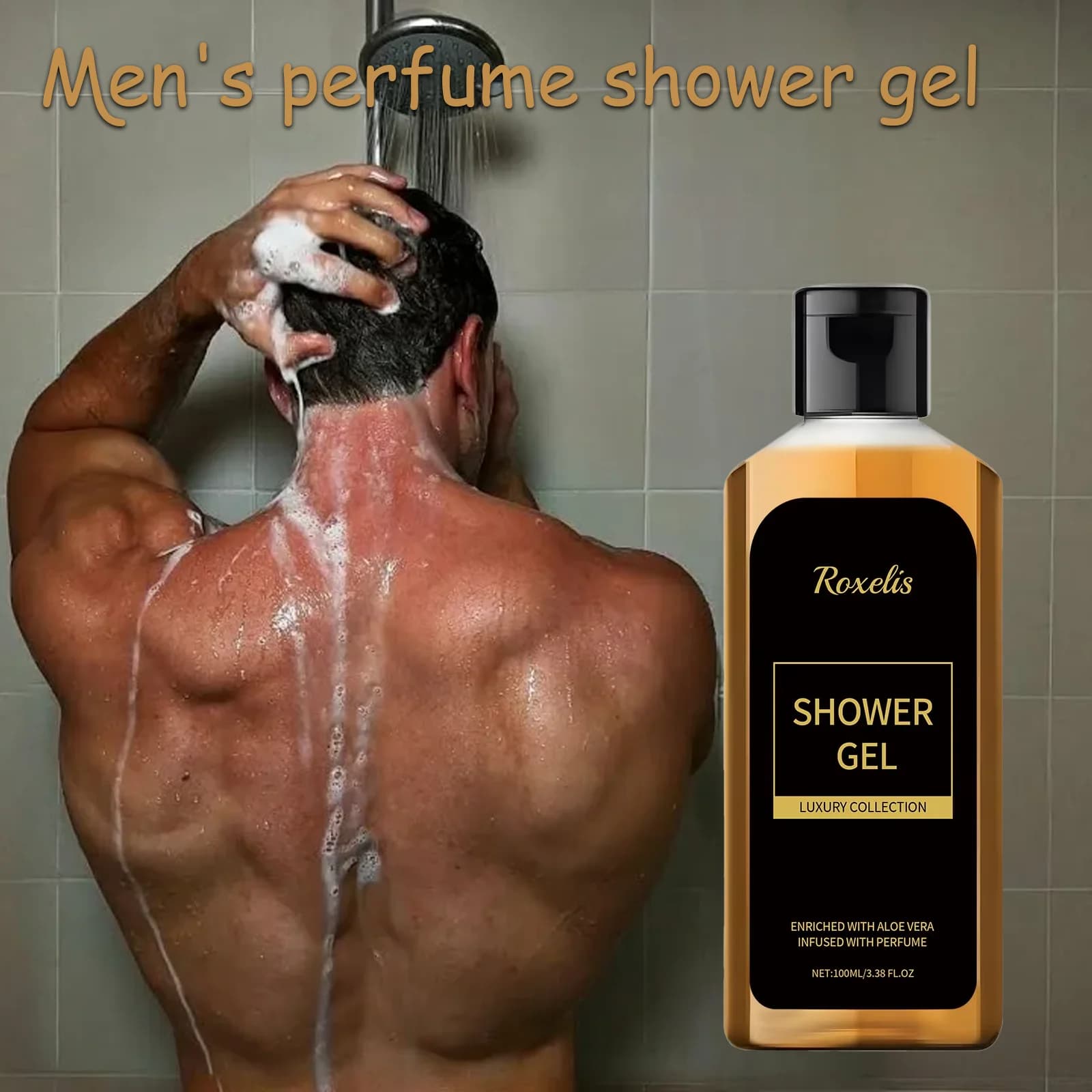 Lozione da Bagno di Lusso per Uomo 100ml - Gel Doccia al Profumo di Limone con Feromoni, Idratante, Detergente, Aroma Fresco e Duraturo