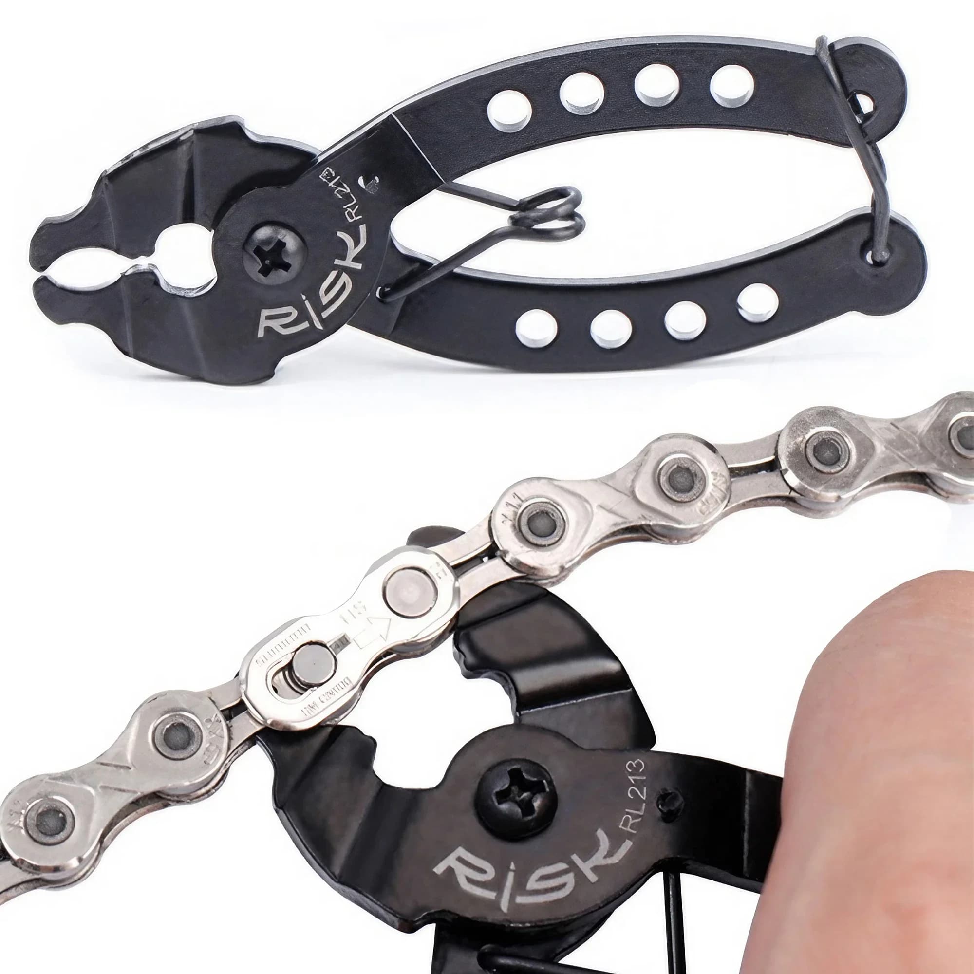 Mini catena strumento per collegamento rapido pinza per collegamento catena per bicicletta morsetto per catena per mountain bike rimozione fibbia magica installazione utensili manuali