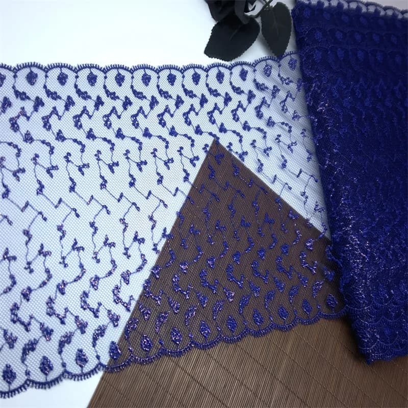 Glitter ricamato Tulle pizzo accessori per cucire fai da te ricamo tessuto di pizzo a rete per abbigliamento artigianato lavoro ad ago