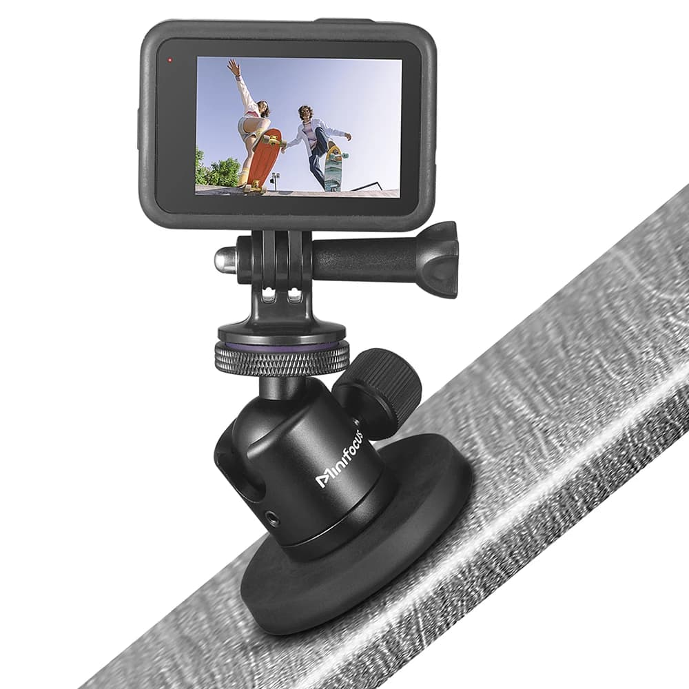 Supporto magnetico per testa a sfera per treppiede per Gopro 7 8 9 10 11 12 Action Camera Smartphone Vlog Base staffa supporto per magnete leggero