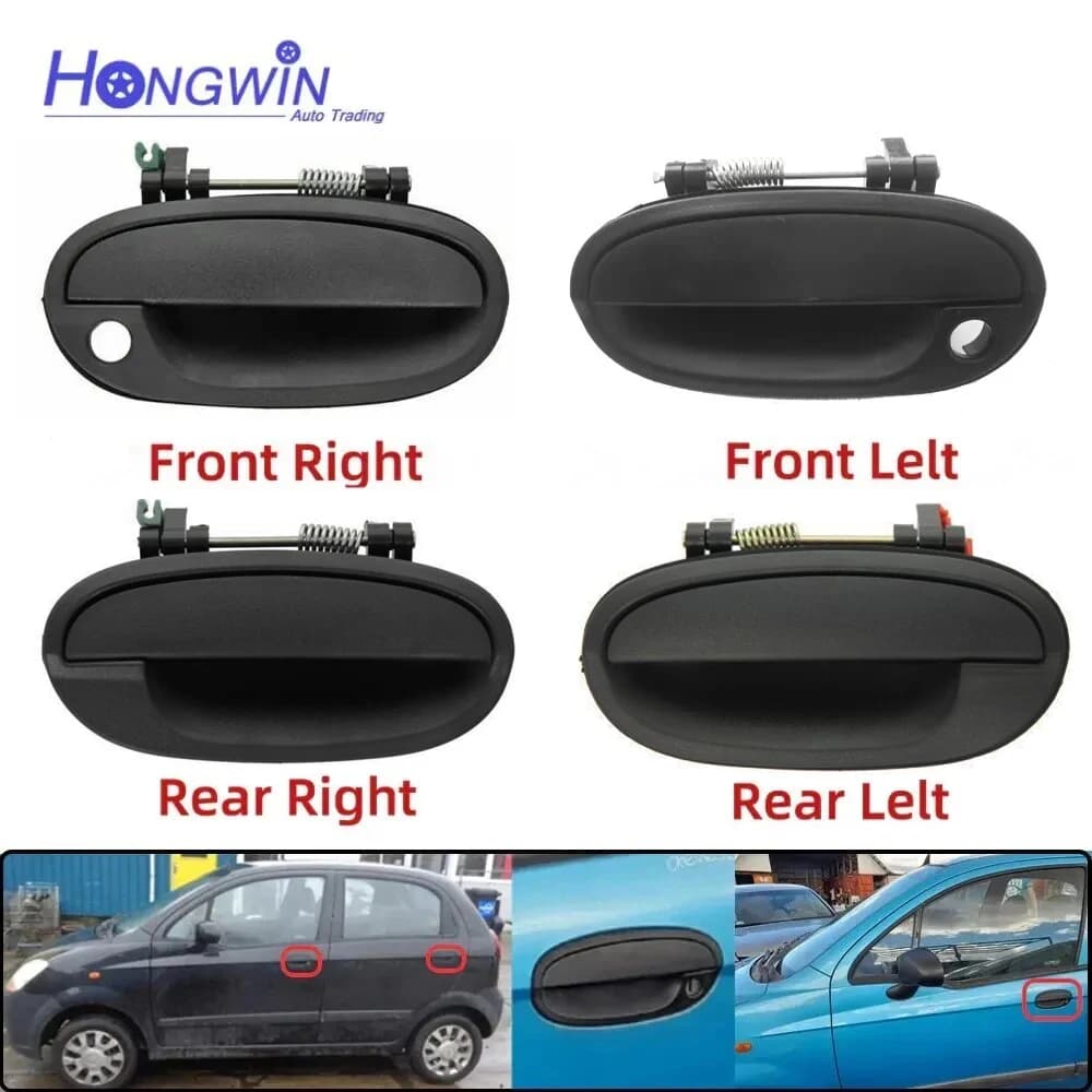 4/2/1PCS SET AUTO MANIGLIA ESTERNA PER CHEVROLET SPARK DAEWOO MATIZ OEM: 96601472 96601473 96601474 96601475 ANTERIORE POSTERIORE SINISTRO