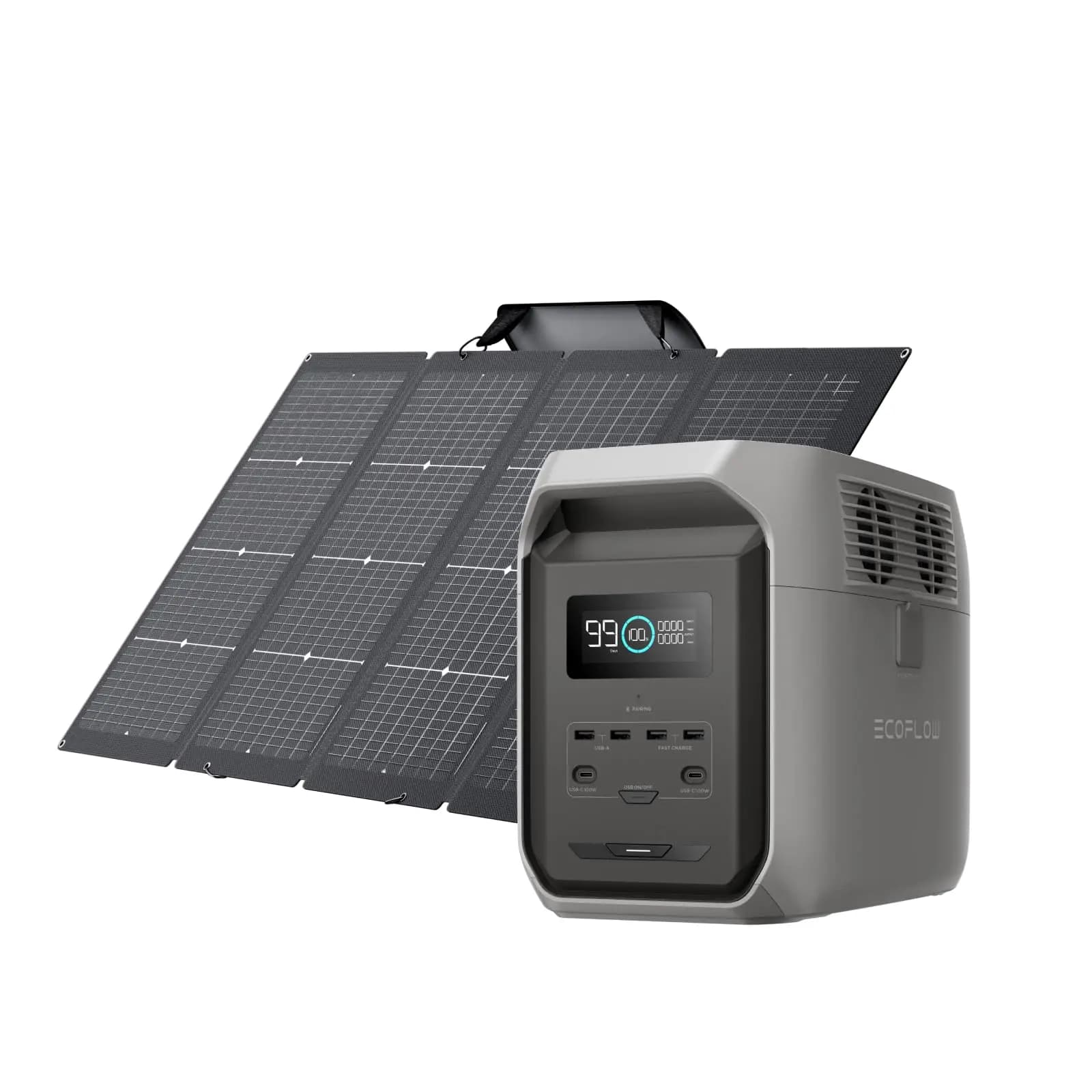 SPEDIZIONE RAPIDA per EcoFlow DELTA 3+220W Pannelli Solari, Stazione di Alimentazione Portatile con Controller MPPT, Batteria Esterna, Inverter a Onda Sinusoidale Pura @Sales