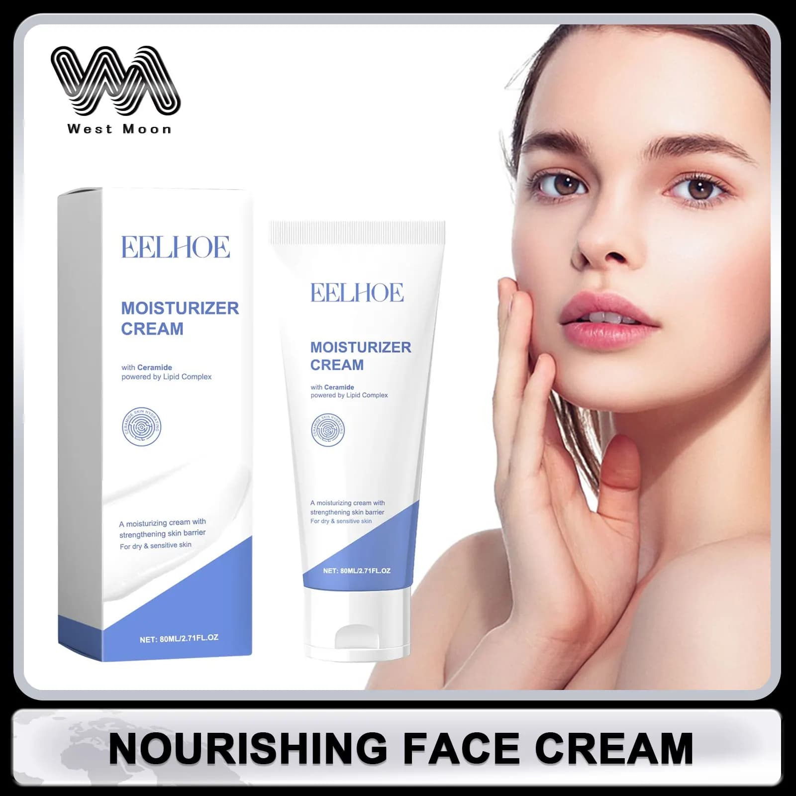 Crema viso rassodante restringimento dei pori controllo dell'olio secchezza miglioramento del gonfiore idratante ringiovanente crema viso schiarente per la pelle