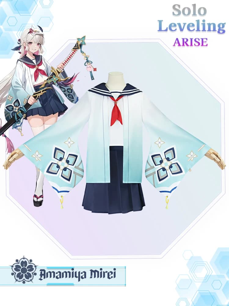 Amamiya Mirei Cosplay Costume Only Level Arise Japanese sailor uniform Woman Anime School Outfit Kimono Sleeve