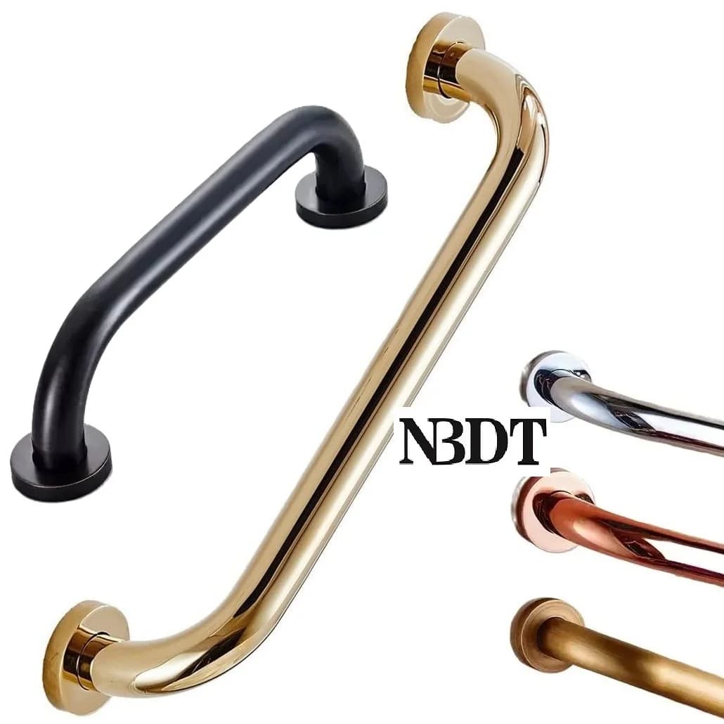 1 pezzo in ottone bagno doccia maniglione di sicurezza per disabili asciugamano per anziani appeso oro rosa bronzo lucidato a olio antico binario antiscivolo