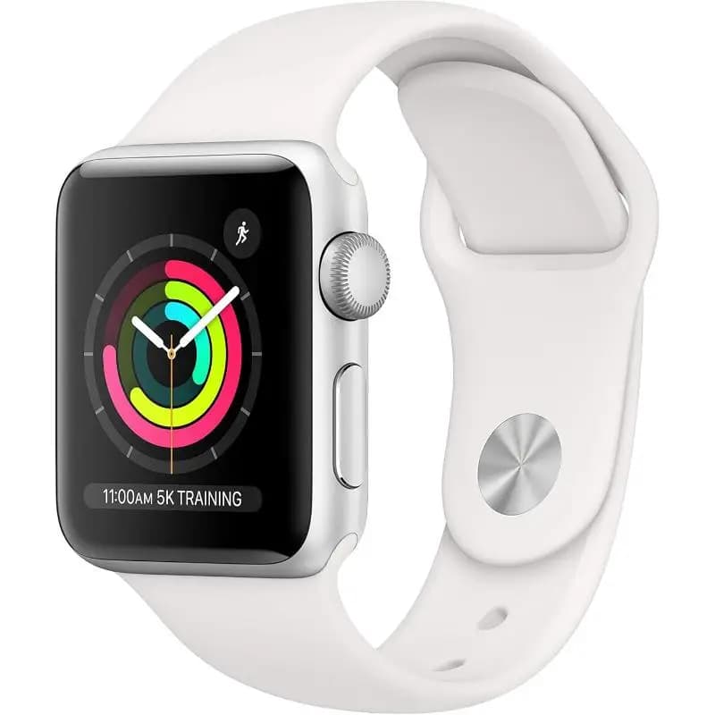 Apple Watch Series 3 Aluminum 38mm A1858 (GPS Only, No Cellular) Silver - Refurbished Good Condition