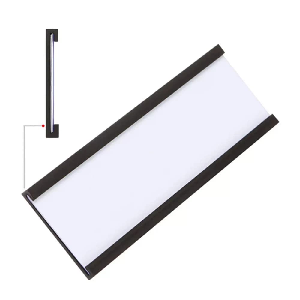 20PCS Etichette magnetiche Striscia porta etichette magnetiche a canale C con porta etichette in carta PVC per confezione Profilo C Larghezza 20mm 25mm 30mm