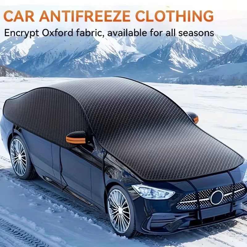 Universal Half Car Cover Windshield Snow Cover Anti-UV Sun Shade Waterproof Dustproof Frost Guard Winter Summer Protection