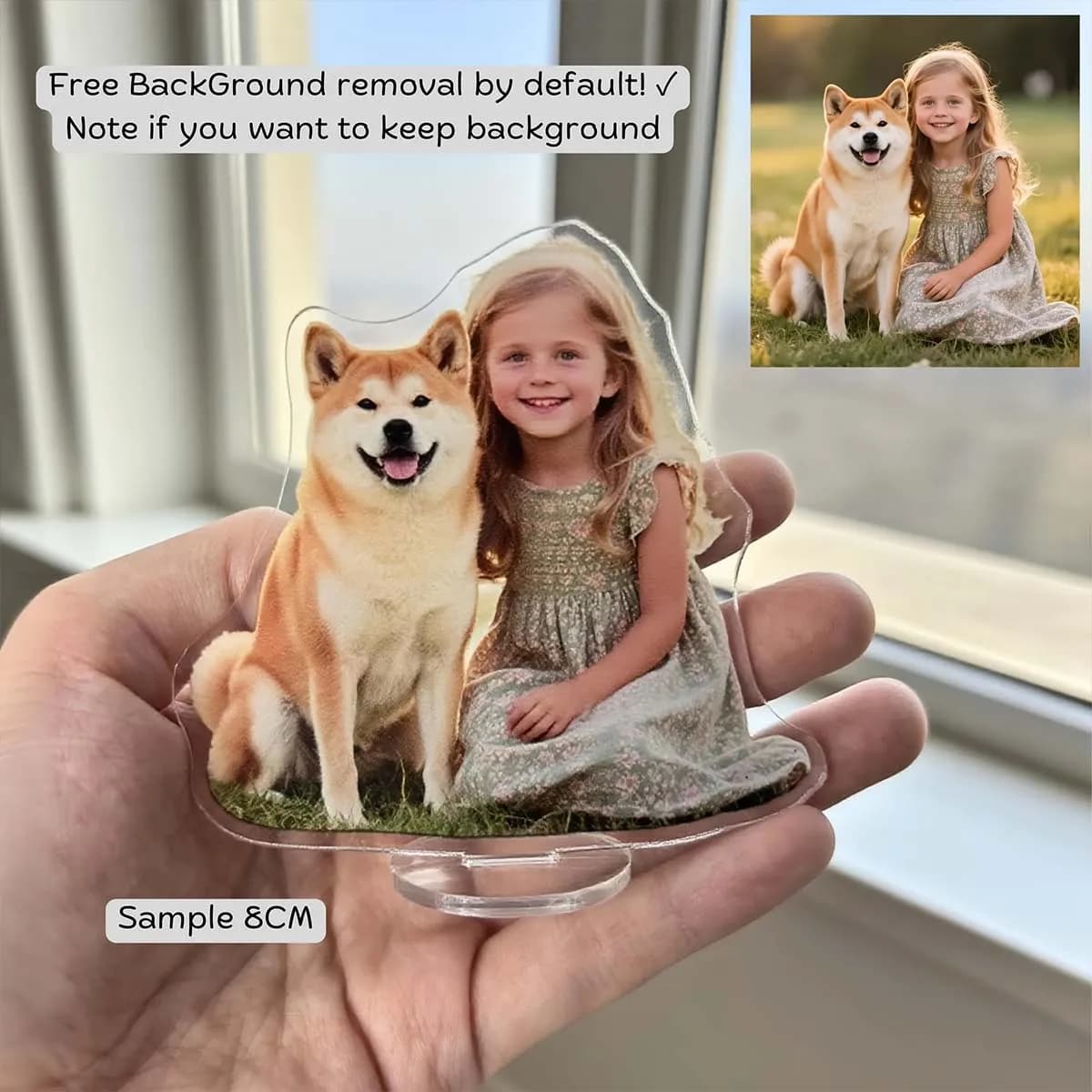 2D Personalized Acrylic Photo Display Stand, Holiday Gift, Celebration Gift for Men and Women, Photo Figurine, Portrait Gift