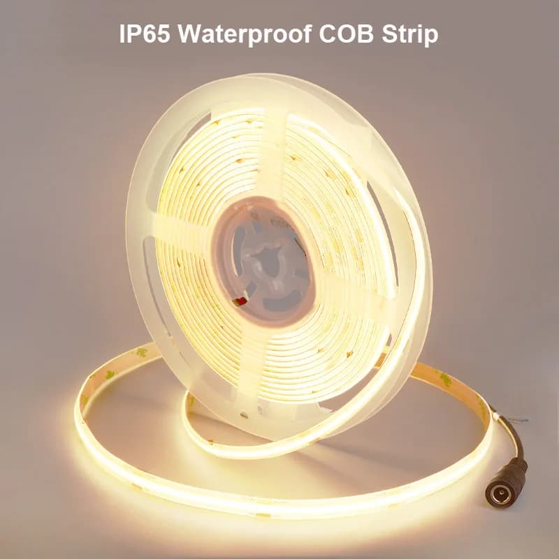 IP65 COB LED Strip Light 480 LEDs/m Waterproof Flexible LED Tape 3000K 4000K 6500K Linear Dimmable LED Strip Indoor Lighting