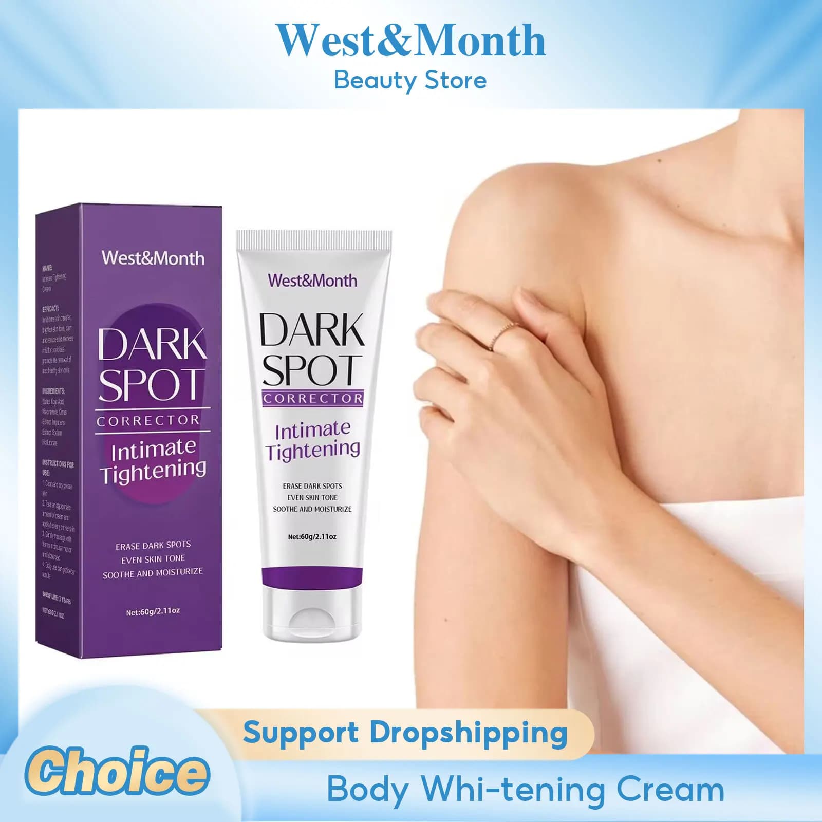 Whitening cream for body Dissolvency of joints Gomito Ginocchio Arms Pigmentation Arms Melanine Whitening Moisturizing cream correcting dark spots