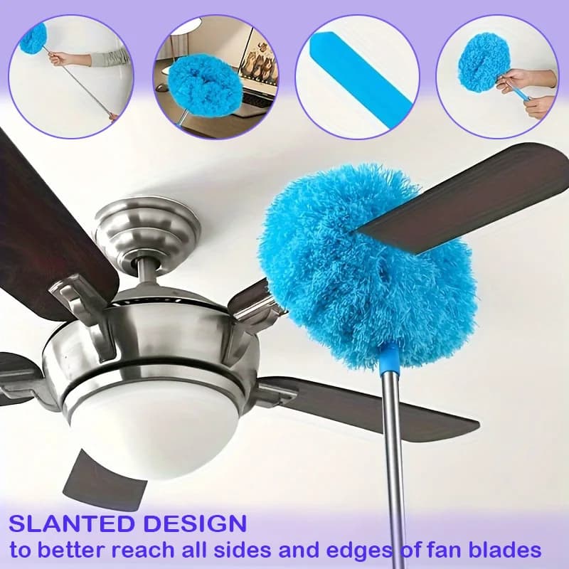 Chicken Feather Spool with Ventaglio Blade, Extensible Dust Collector, Slot Cleaning Tool, Antistatic, for Home Cleaning