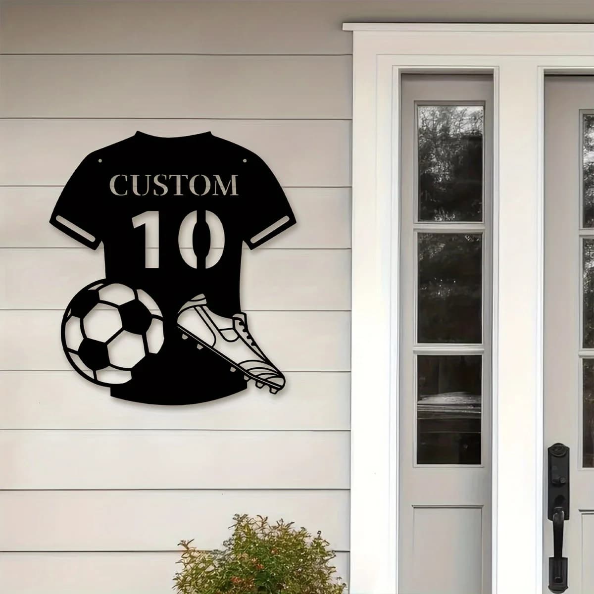 Custom Metal Knit Shape Football Knit with Wall Decoration Hooks, Ideal Gift for Anniversaries/Update/Square