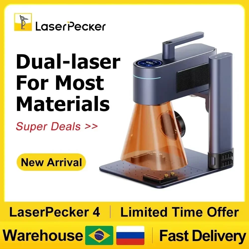 LASERPECKER 4 LP4 laser engraving machine for all materials Portable double light laser engraver for metal, wood, plastic