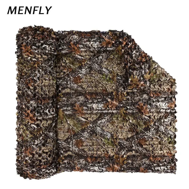 Real Tree Outdoor Camouflage Net Mesh Netting Grid Tear-Resistant Polyester Oxford Garden Fence Roll Pool Accessories Sun Shade