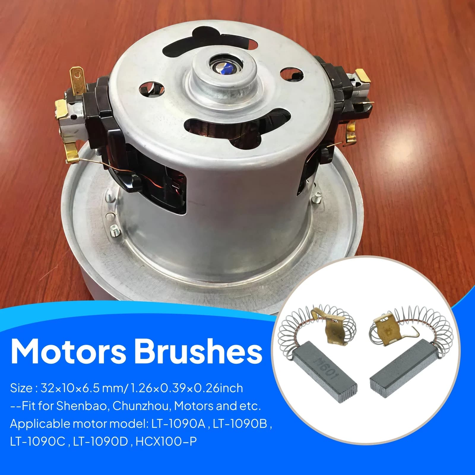 2x Universal Motor Carbon Brushes for Electric Parts for Pet Dog Hair Dryer Electric Motor Brushes Suitable for LT-1090ABCDH
