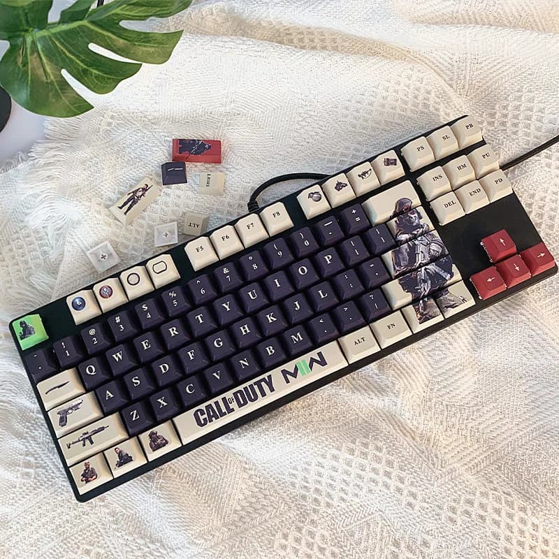 Call-of-duty Keycaps Ghost COD Shooting Game PBT Keycap Modern Warm 2 MW PS for MX Switch Cherry Mechanical Keyboard