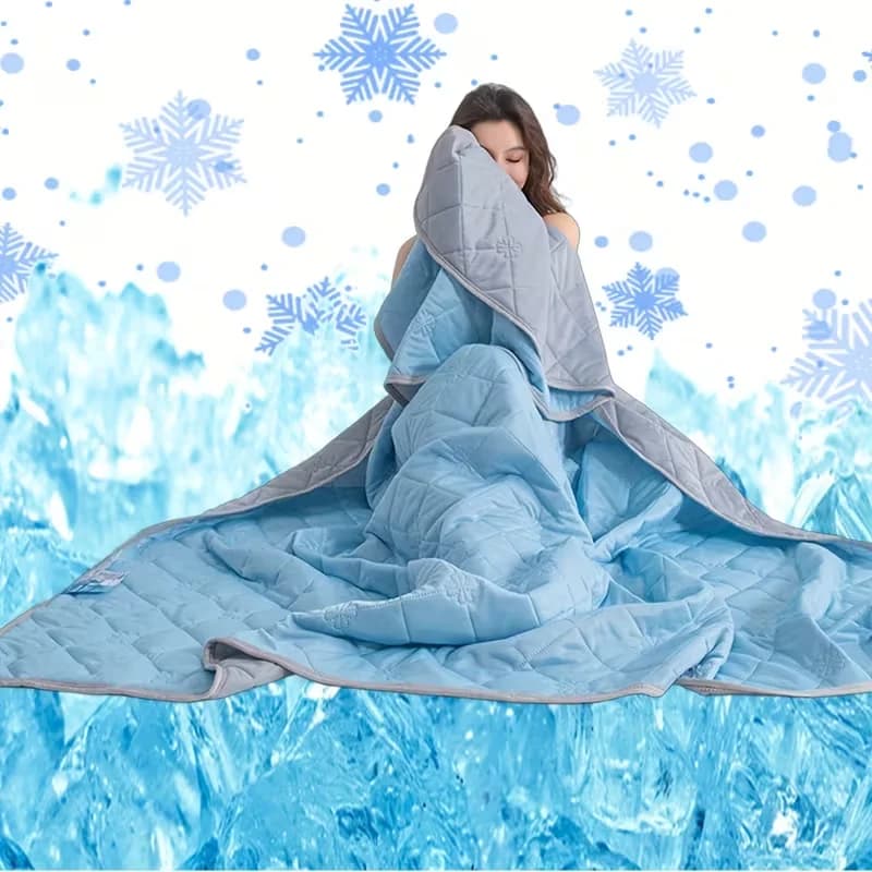 Coperta Rinfrescante Morbida e Confortevole per Chi Soffre il Caldo, Sottile e Leggera per Divano, Letto, Ufficio, Assorbe il Calore per Mantenersi Freschi in Estate